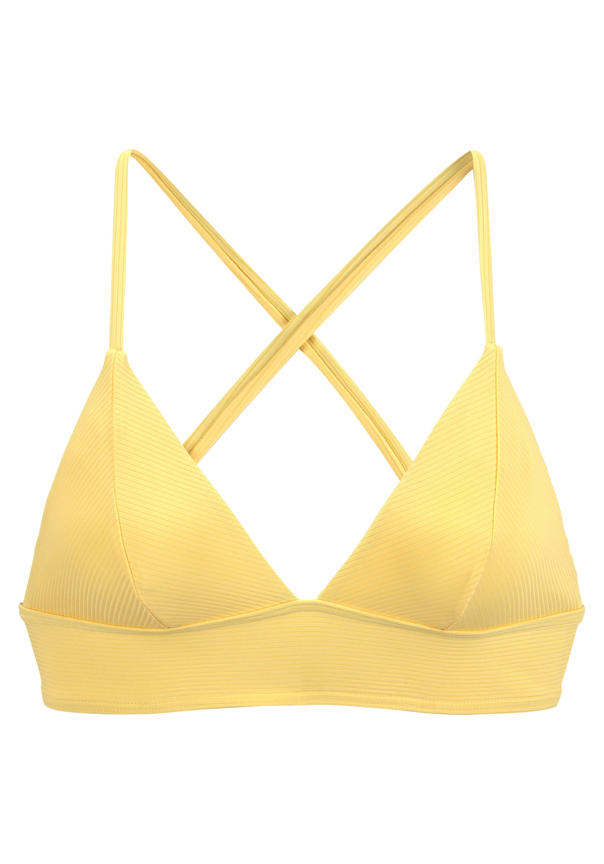 Venice Beach Triangel-Bikini-Top Lucky, aus gerippter günstig online kaufen