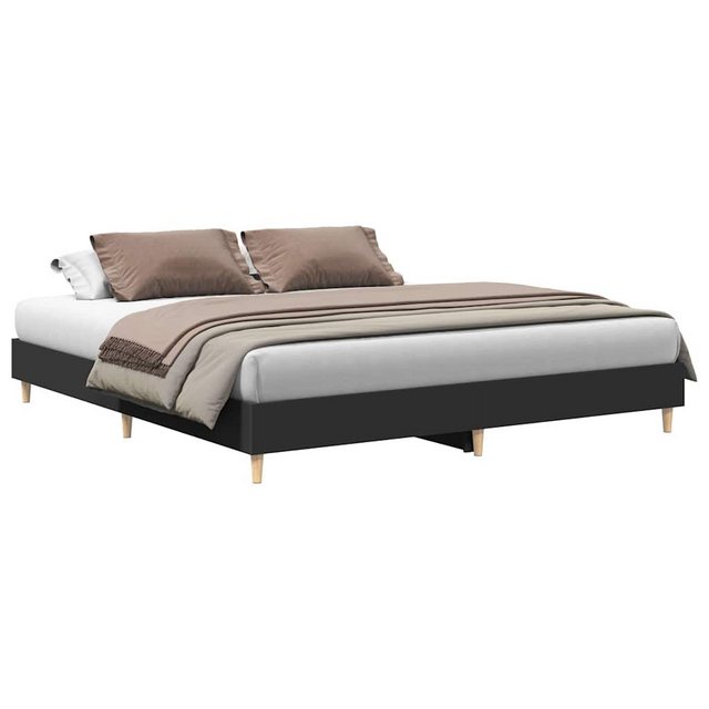 vidaXL Bett Bettgestell ohne Matratze Schwarz 160x200 cm Holzwerkstoff günstig online kaufen