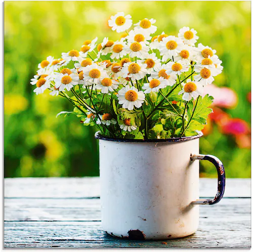 Artland Glasbild "Frühlingsgarten mit Echter Kamille", Blumen, (1 St.), in günstig online kaufen