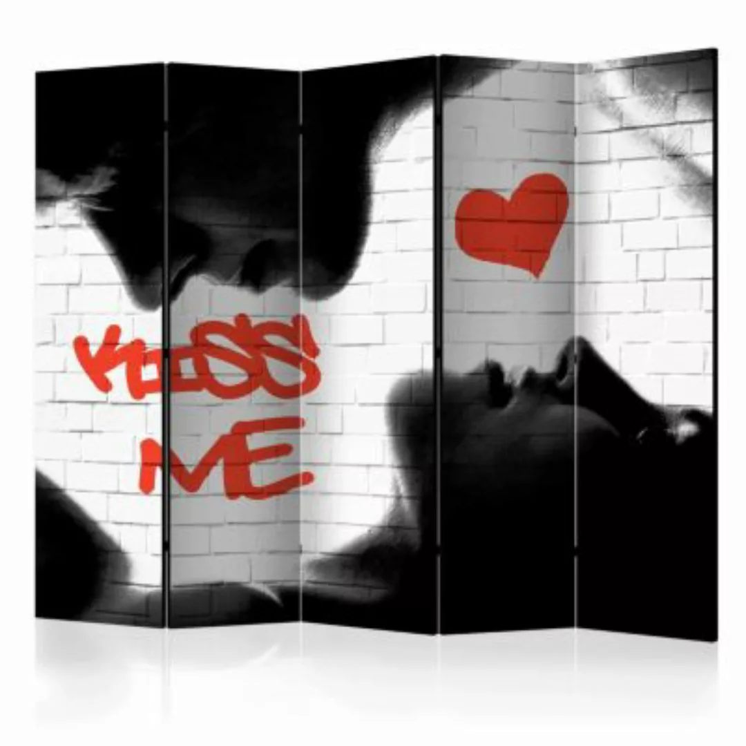 artgeist Paravent Kiss me II [Room Dividers] mehrfarbig Gr. 225 x 172 günstig online kaufen