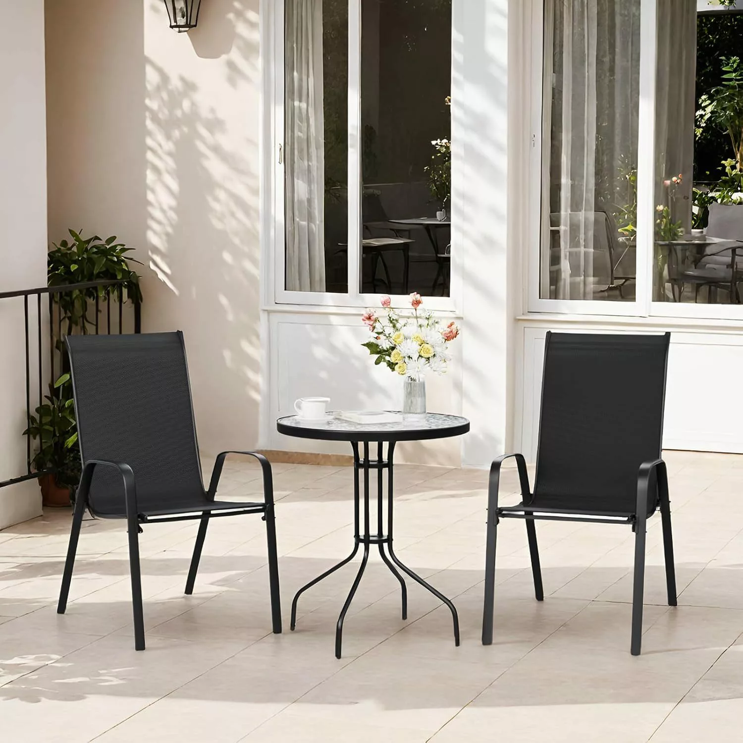 TLGREEN Balkonset 3-teiliges Gartenmöbel-Set,Balkonmöbel Set,Bistroset, (Ga günstig online kaufen