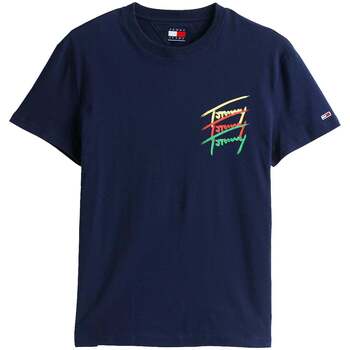 Tommy Jeans  T-Shirts & Poloshirts 3 Colour Twisted Logo T-Shirt Dark Night günstig online kaufen