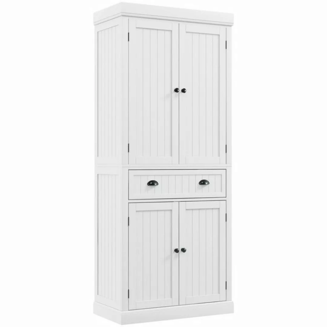 COSTWAY Küchenbuffet Hochschrank mit verstellbarer Regalen&Schublade, 183cm günstig online kaufen