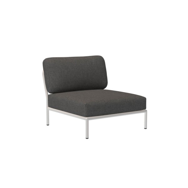LEVEL Outdoor Lounge-Sessel Modul 1 Dunkelgrau Weiß günstig online kaufen