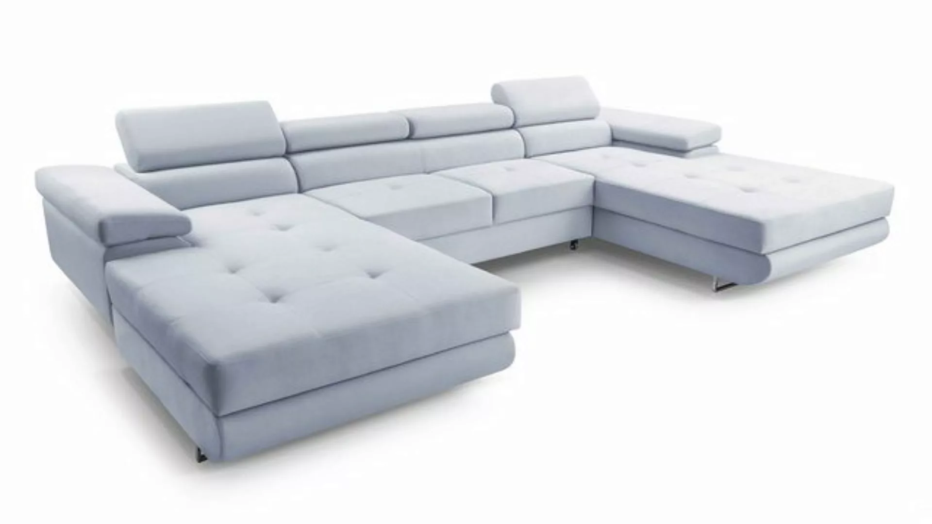 Furnix Wohnlandschaft NILLONA U Mini U-Sofa mit Schlaffunktion Bettkasten g günstig online kaufen