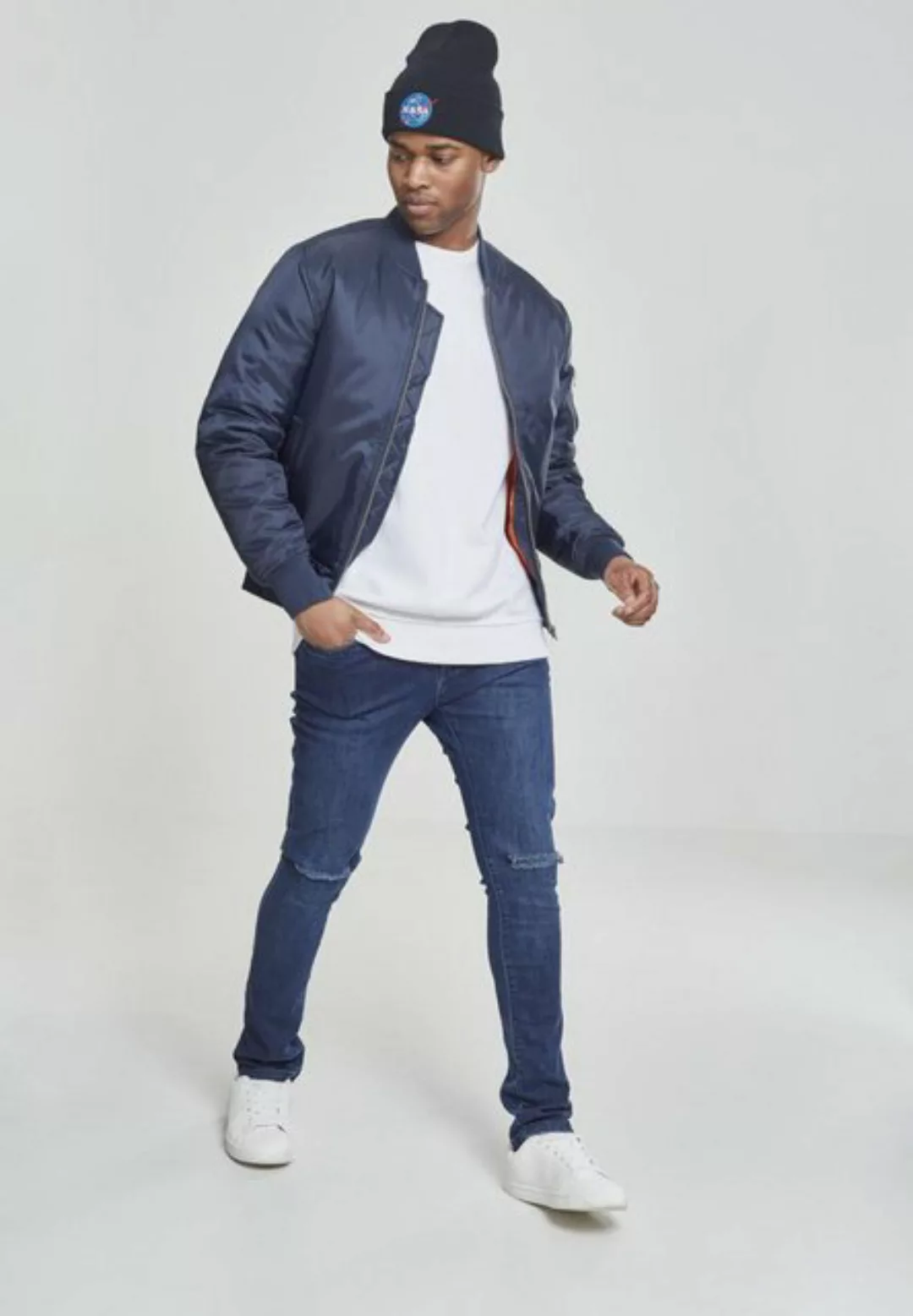 URBAN CLASSICS Bomberjacke TB861 - Basic Bomber Jacket navy M günstig online kaufen