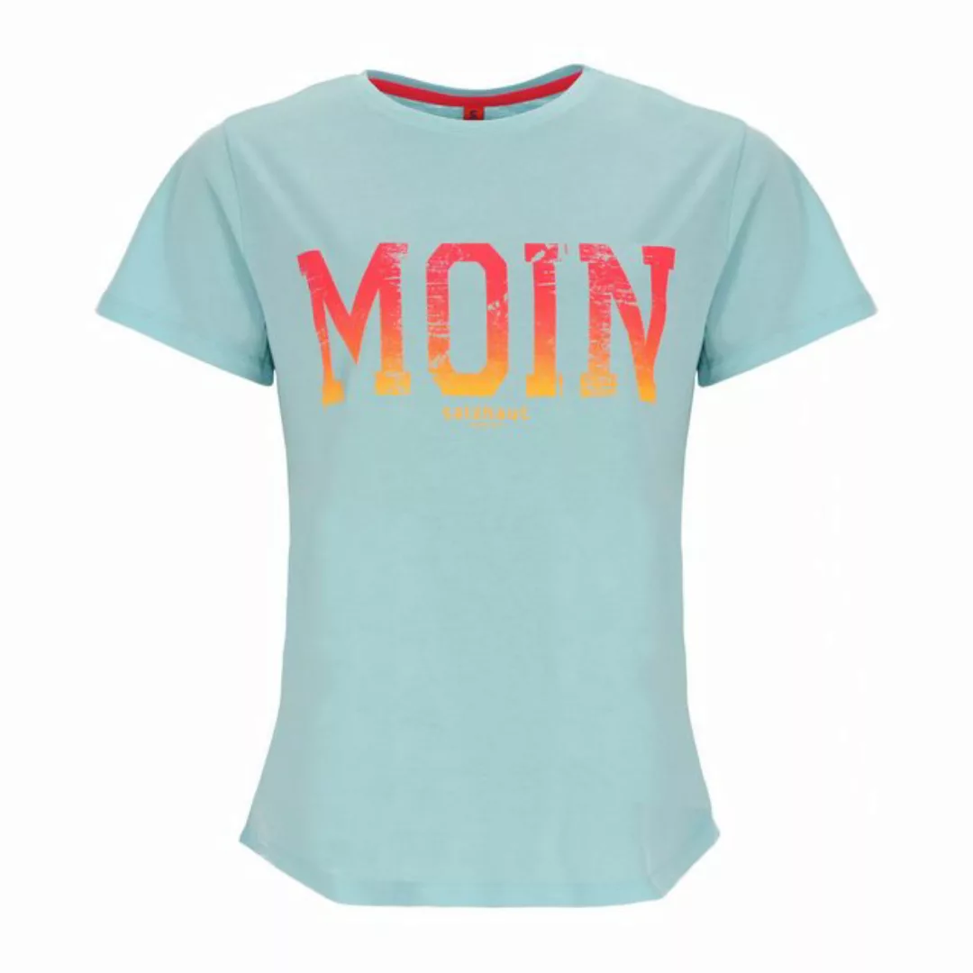 salzhaut T-Shirt Damen Kurzarm-Shirt Steentje mit Moin-Print und Rundhalsau günstig online kaufen