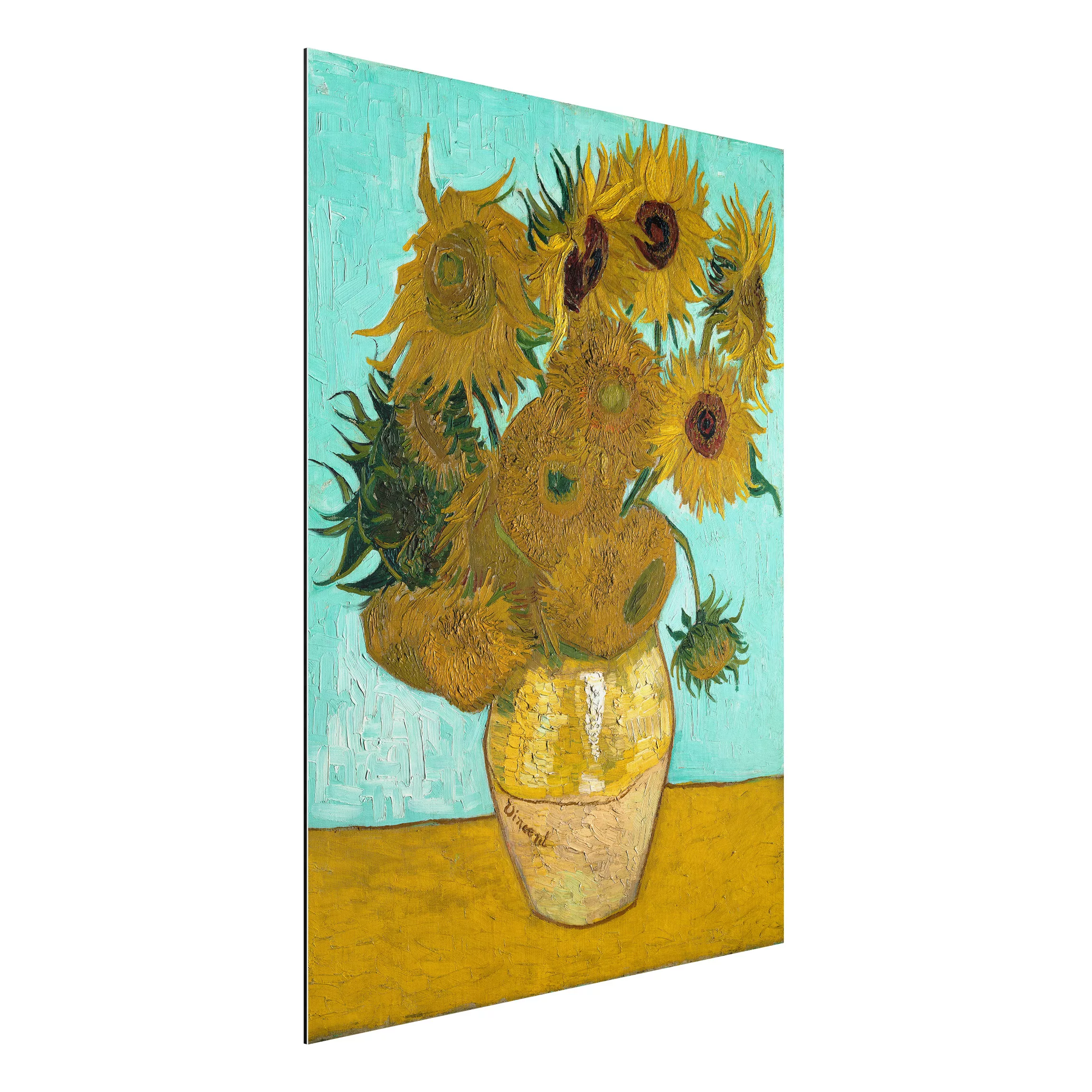 Alu-Dibond Bild Kunstdruck - Hochformat 3:4 Vincent van Gogh - Vase mit Son günstig online kaufen