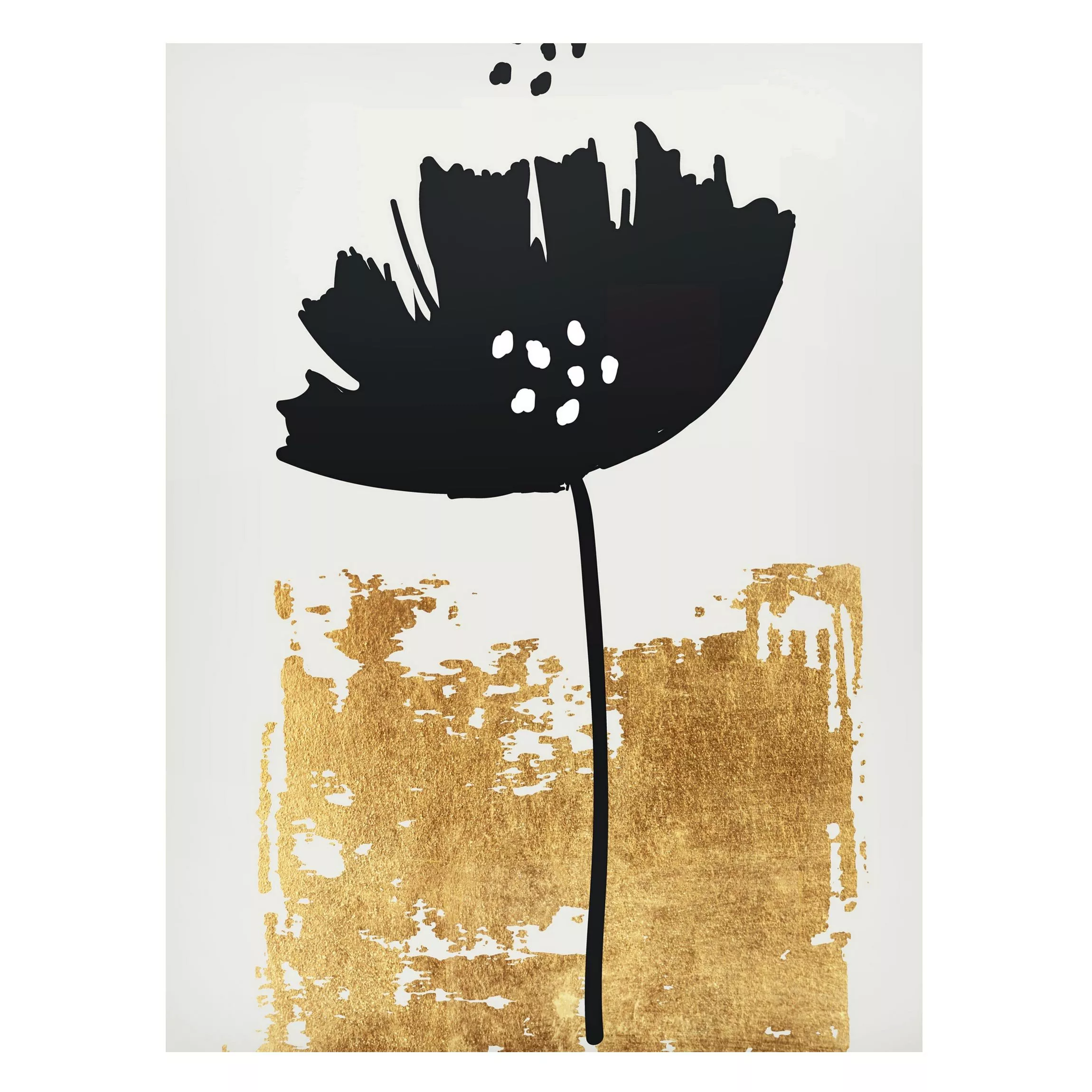 Magnettafel Goldene Mohn Blume günstig online kaufen