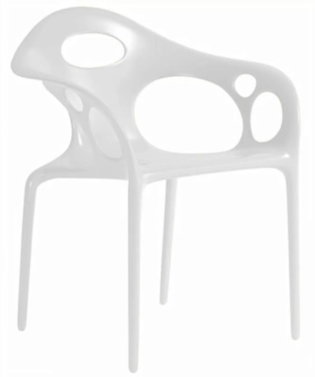 Stapelbarer Sessel Supernatural plastikmaterial weiß - Moroso - Weiß günstig online kaufen