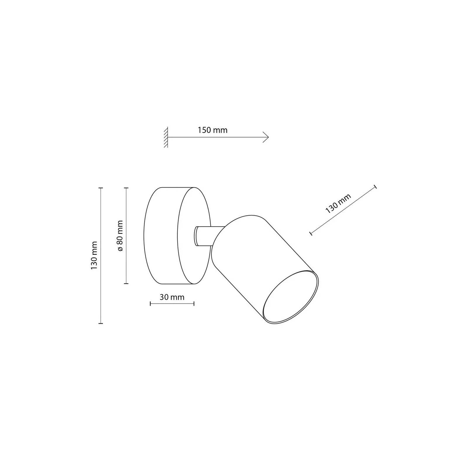 Wandstrahler Livia, rosafarben, Länge 13 cm, Stahl, 1-flg. günstig online kaufen