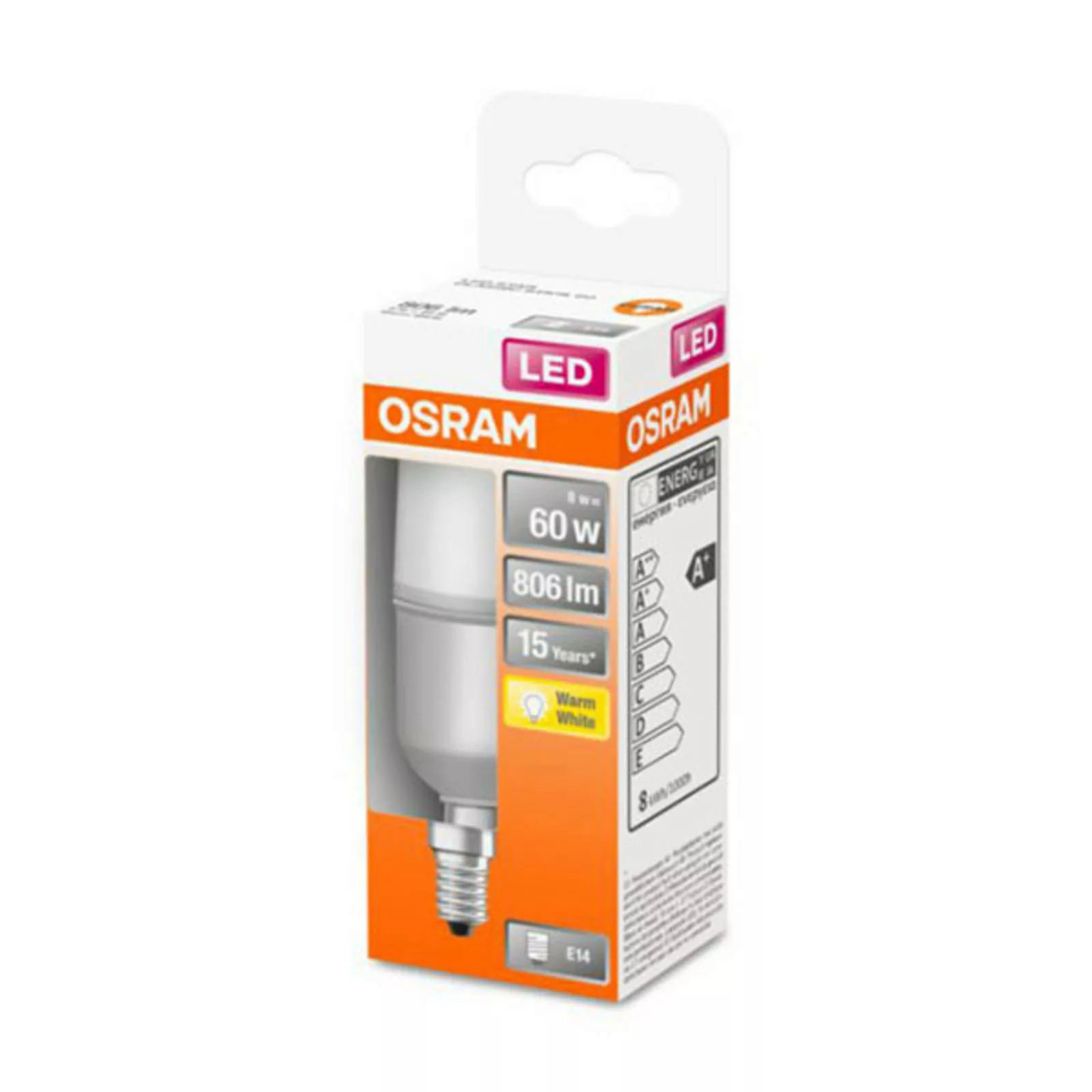 OSRAM LED-Lampe E14 Classic Stick matt 4.000K 8W günstig online kaufen
