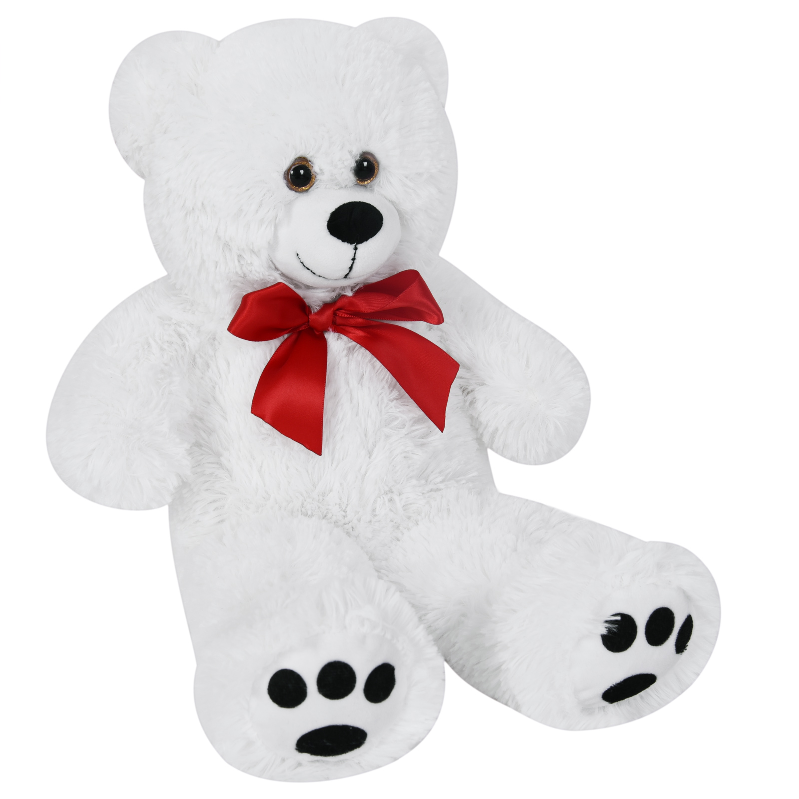 Plüschtier Teddybär Weiß 50cm inkl. Herzkissen 32cm günstig online kaufen