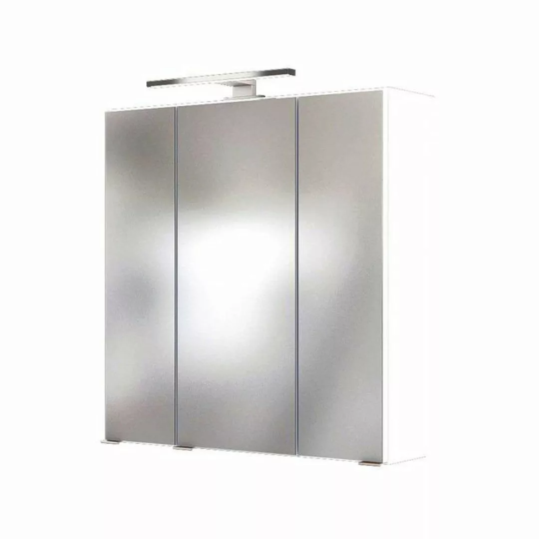 Lomadox Spiegelschrank Badmöbel LED 60 cm in weiß BxHxT: 60 x 66 x 20 cm günstig online kaufen