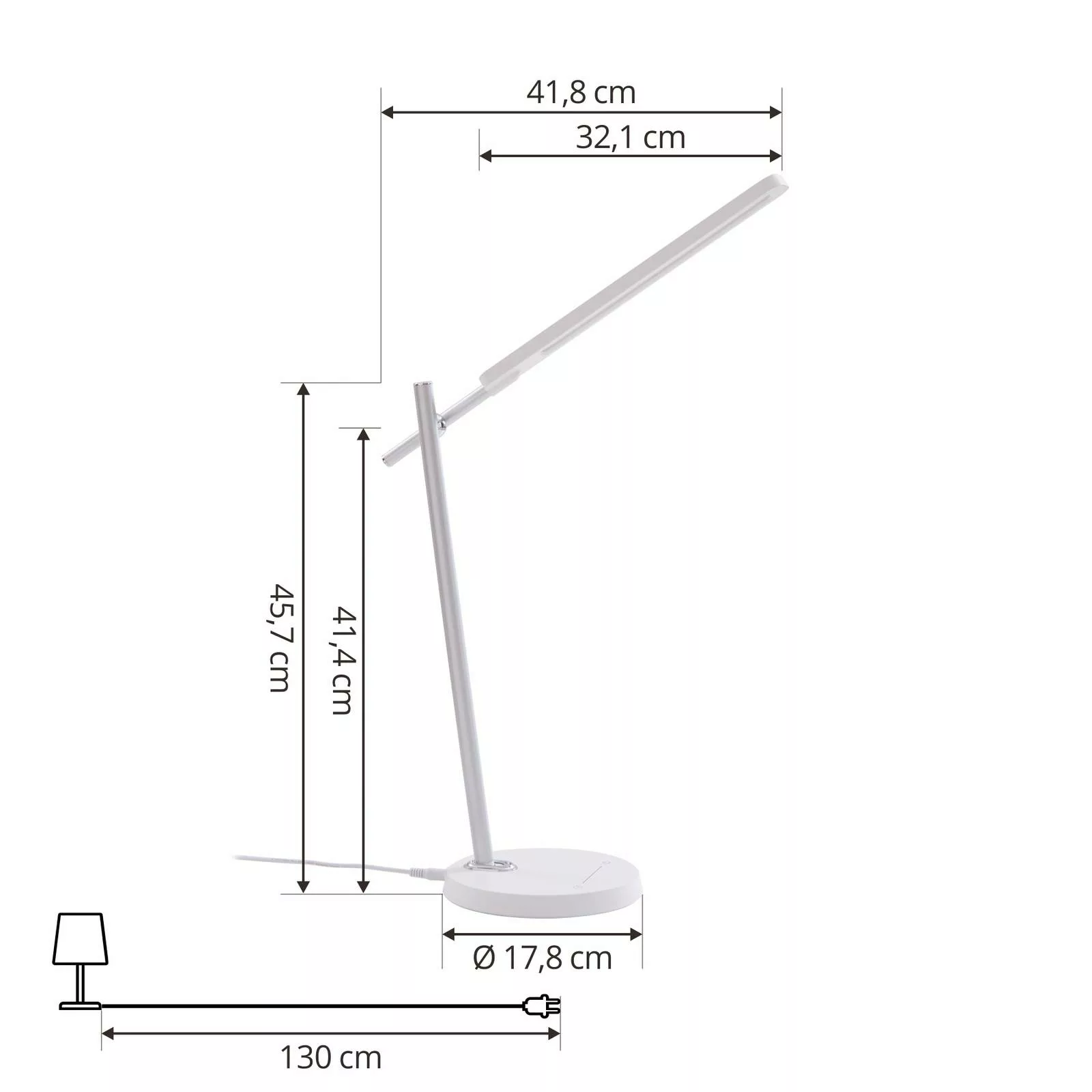 Lindby Valtorin LED-Schreibtischleuchte, weiß günstig online kaufen