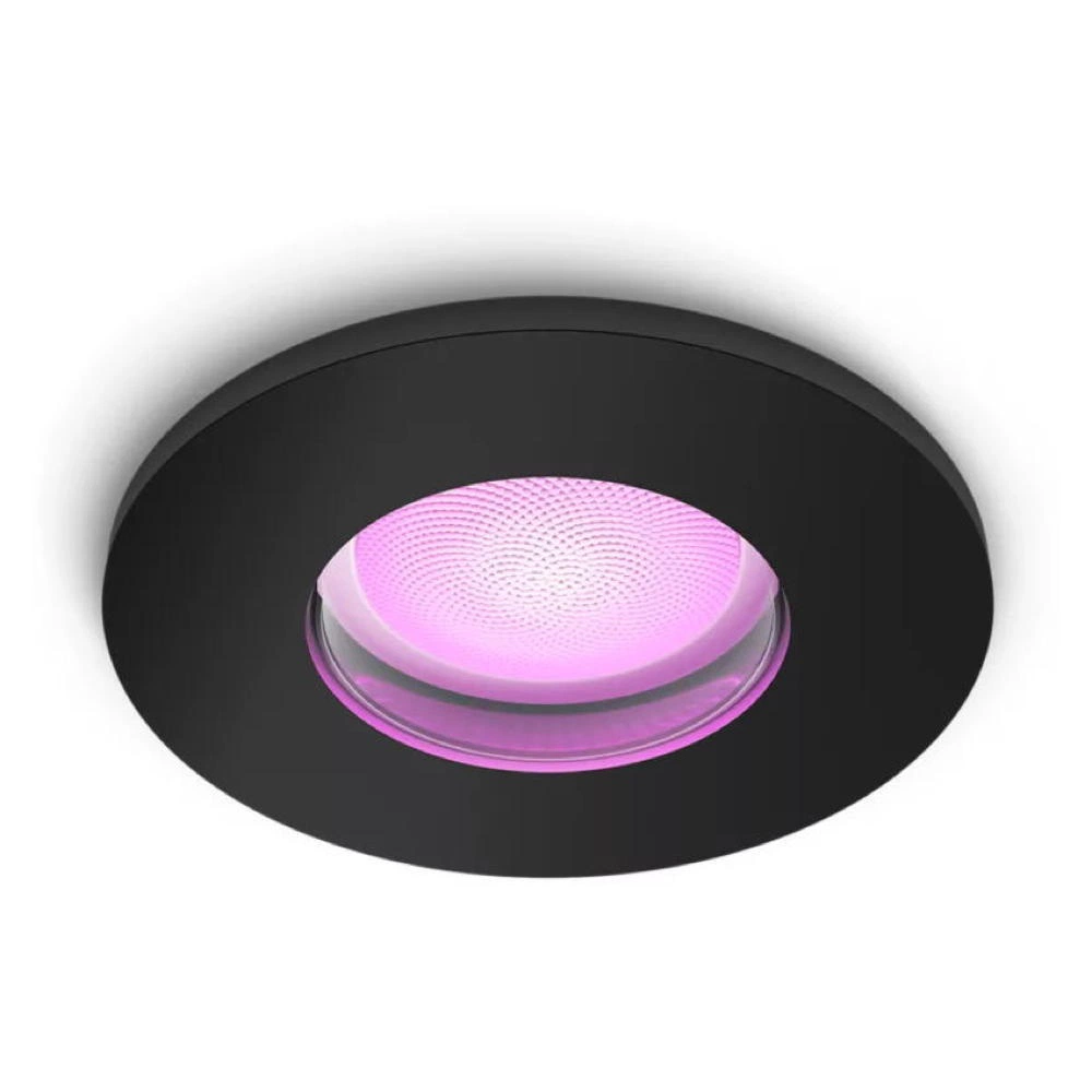 Philips Hue Bluetooth White & Color Ambiance Einbauspot Xamento in Schwarz günstig online kaufen