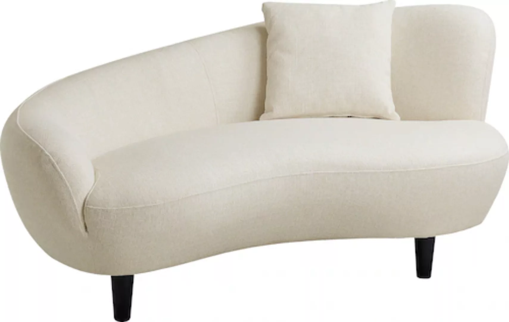 ATLANTIC home collection Chaiselongue »Olivia«, Nierenform-Sofa mit Zierkis günstig online kaufen