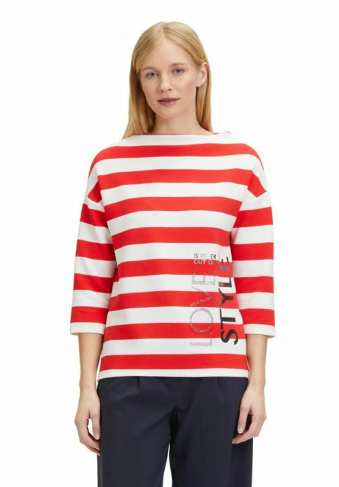 Betty Barclay Sweatshirt mit Ringel (1-tlg) Foliendruck günstig online kaufen