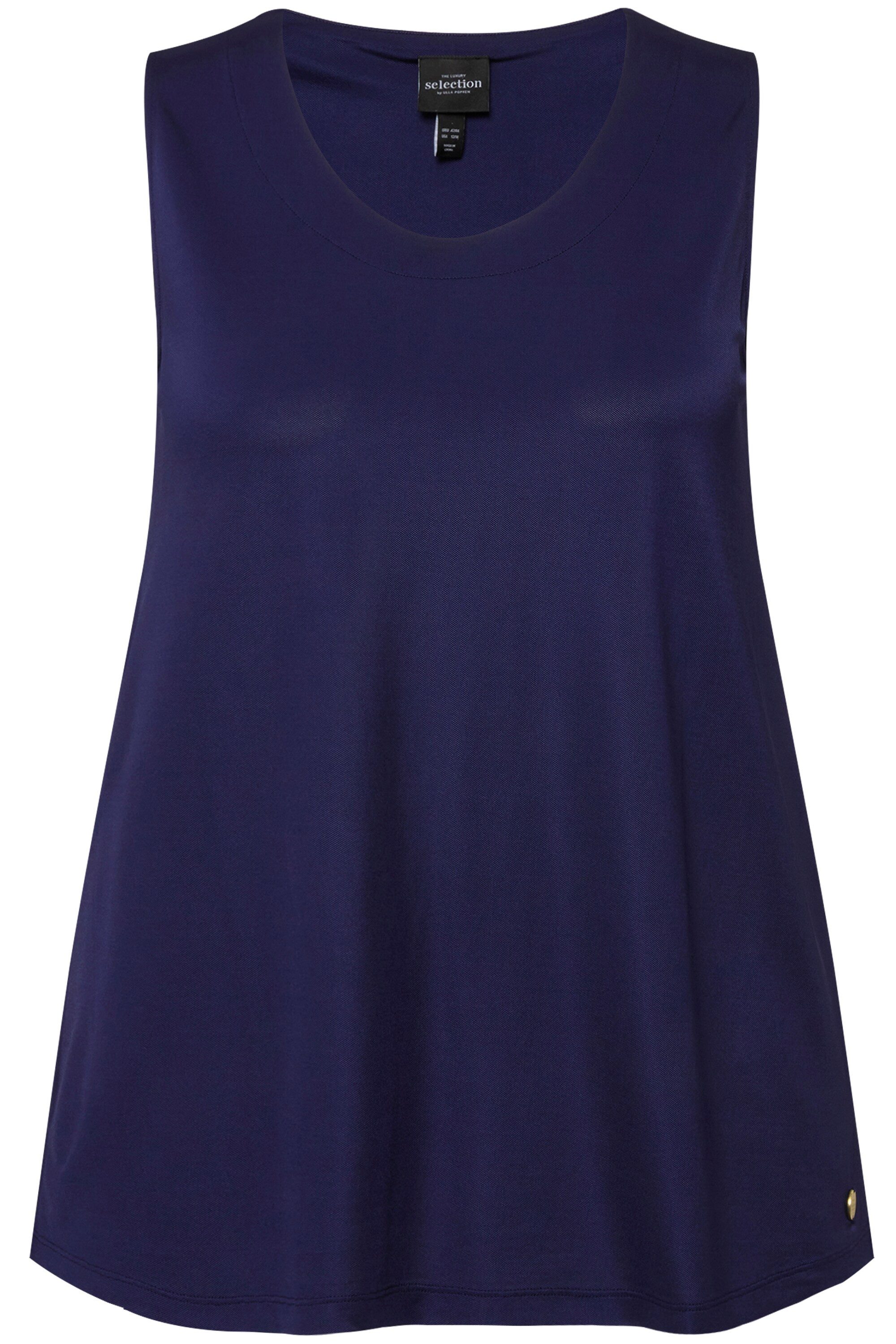 Ulla Popken Longtop Slinkytop Piqué A-Linie günstig online kaufen