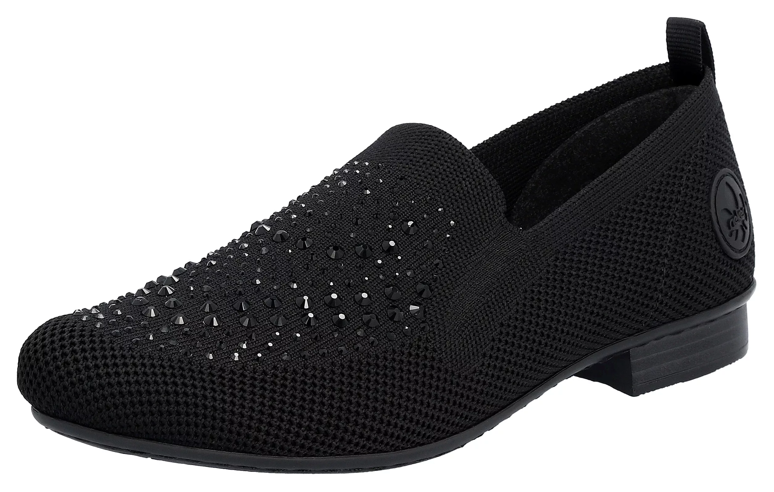 Rieker Slipper, Loafer, Business Schuh mit Strass-Steinchen verziert günstig online kaufen