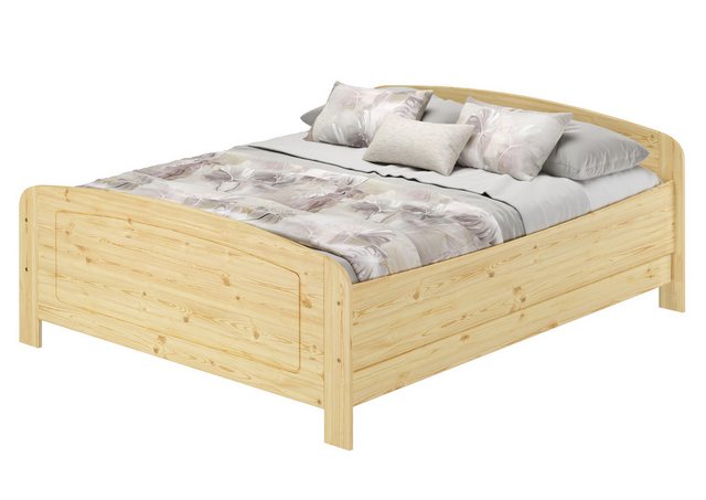 ERST-HOLZ Bett Doppelbett 200x200 extra hoch Echtholzbett Kiefer natur, Kie günstig online kaufen