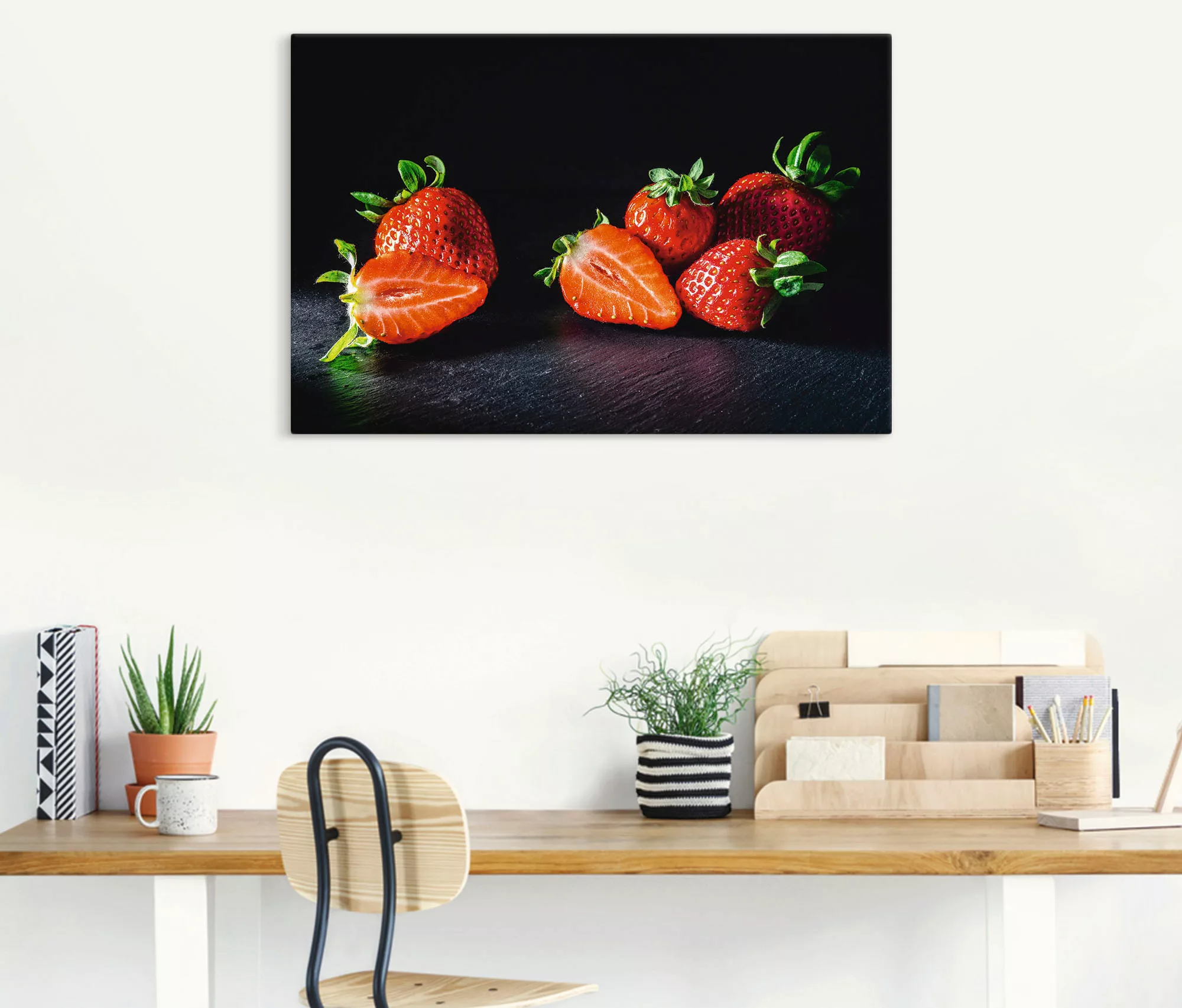 Artland Wandbild "Erdbeeren, süß und fruchtig", Obst Bilder, (1 St.) günstig online kaufen