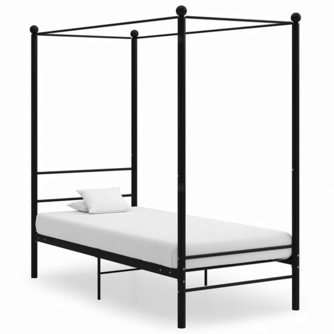 Himmelbett Schwarz Metall 100x200 Cm günstig online kaufen