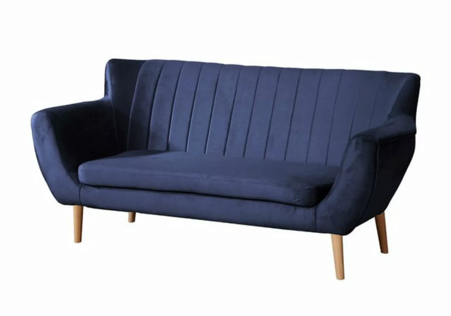 Compleo 2-Sitzer Sofa mit hohen Beinen, Velours-Sofa TULIO, Breite: 160, Ko günstig online kaufen