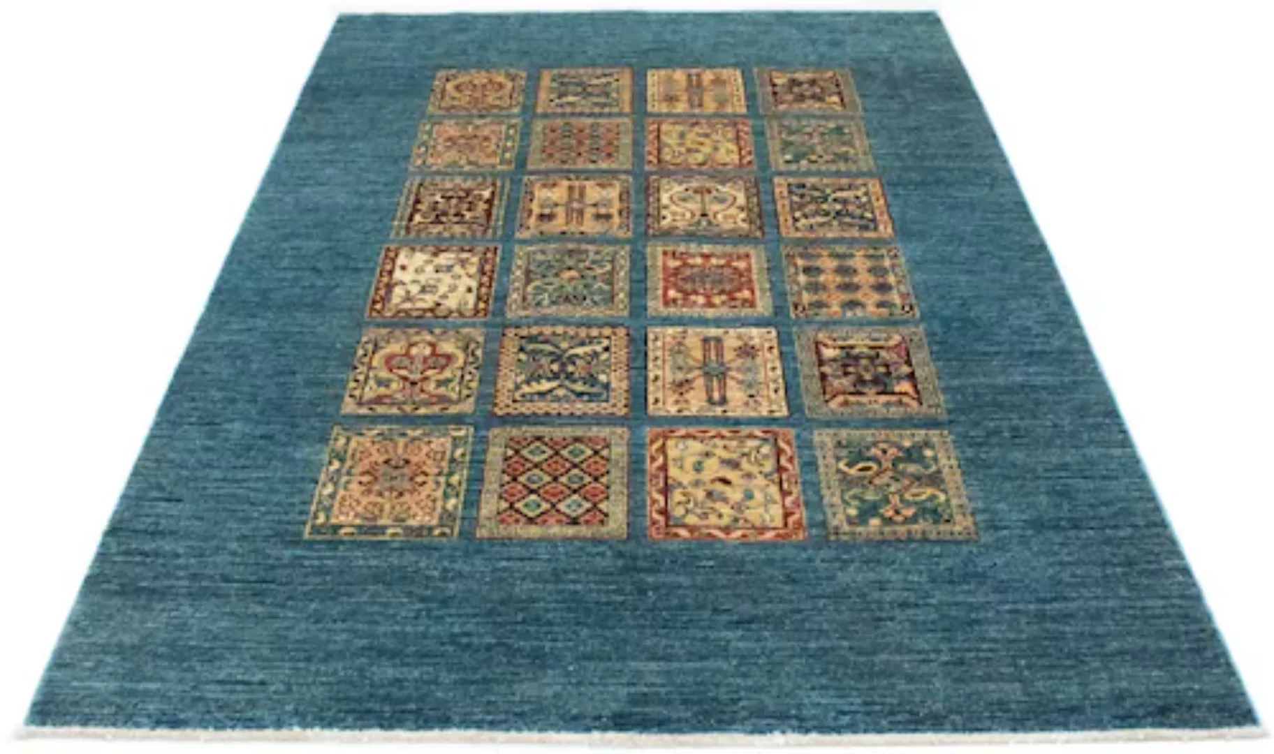 morgenland Wollteppich »Gabbeh Teppich handgeknüpft blau«, rechteckig günstig online kaufen