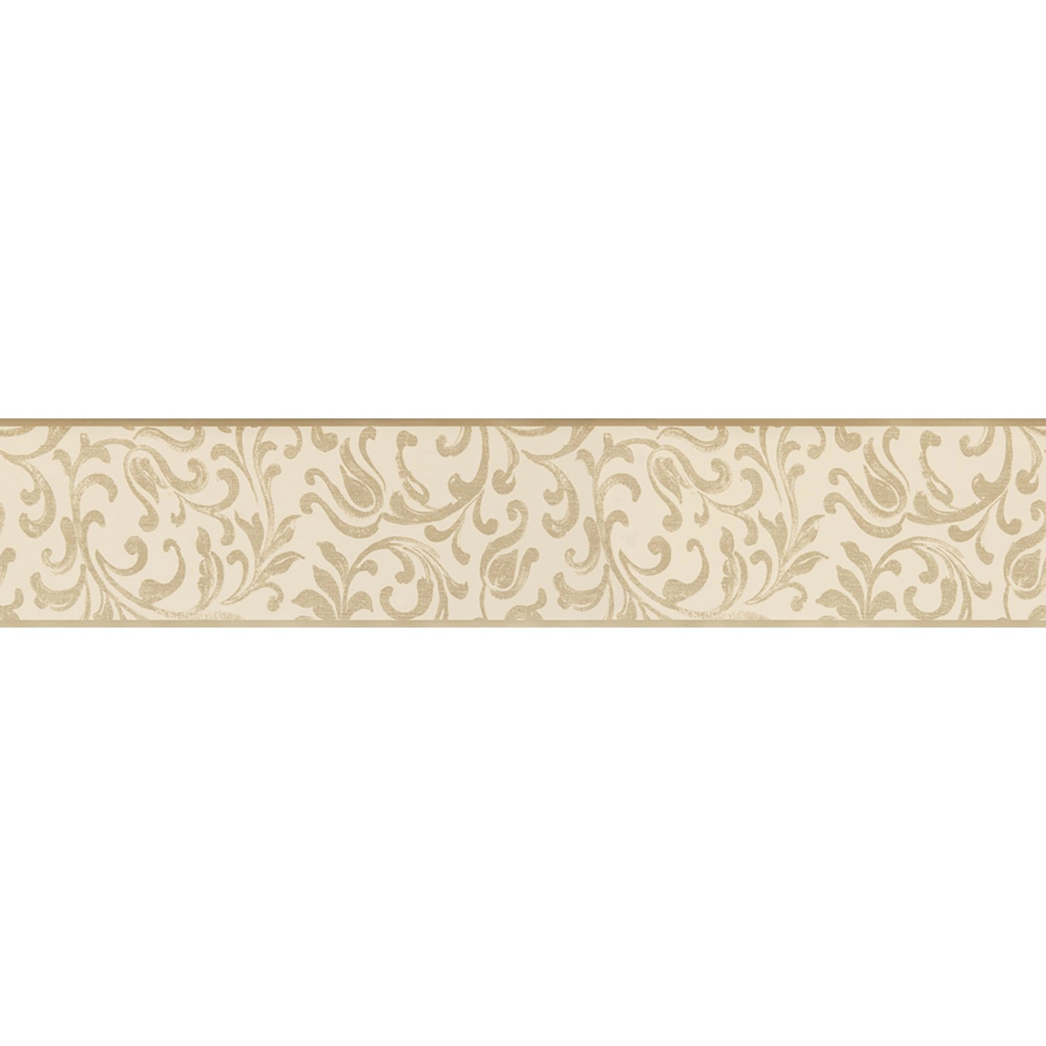 Bricoflor Mediterrane Tapeten Bordüre in Beige Gold Ornament Tapetenbordüre günstig online kaufen