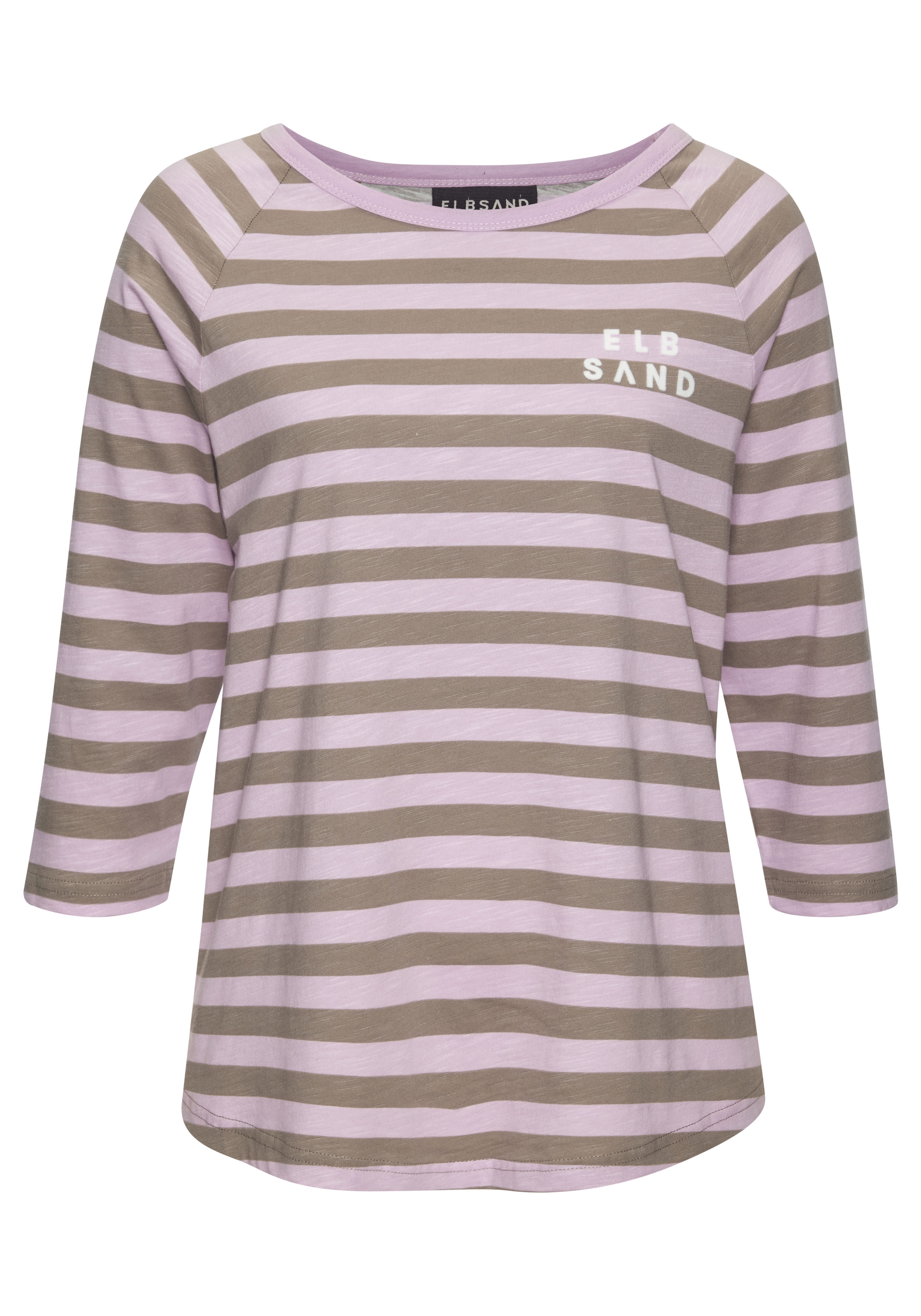 Elbsand 3/4-Arm-Shirt, mit Streifen, Rundhalsausschnitt, Jerseyshirt günstig online kaufen