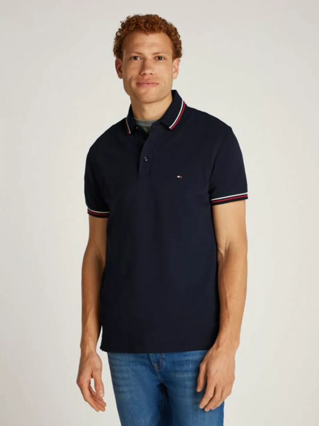 Tommy Hilfiger Poloshirt TIPPED SLIM FIT POLO mit Kontrast-Details günstig online kaufen