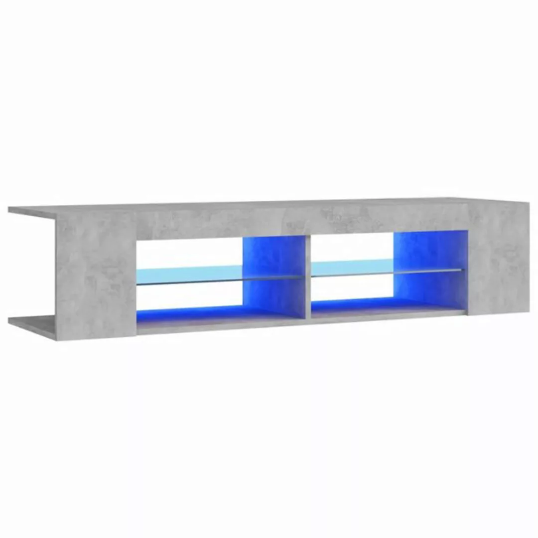 vidaXL TV-Schrank TV-Schrank mit LED Leuchten Betongrau 135x39x30 cm Lowboa günstig online kaufen