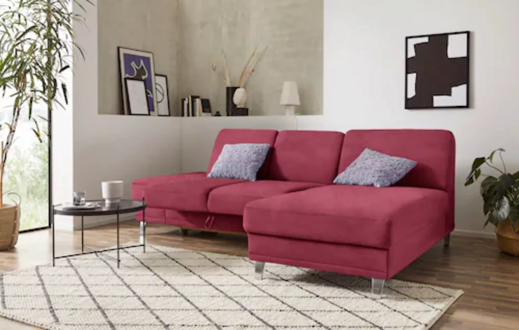 sit&more Ecksofa »Clio L-Form«, wahlweise mit Bettfunktion oder Vorziehsitz günstig online kaufen