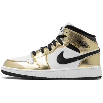 Nike  Sneaker Air Jordan 1 Mid White Metallic Gold günstig online kaufen