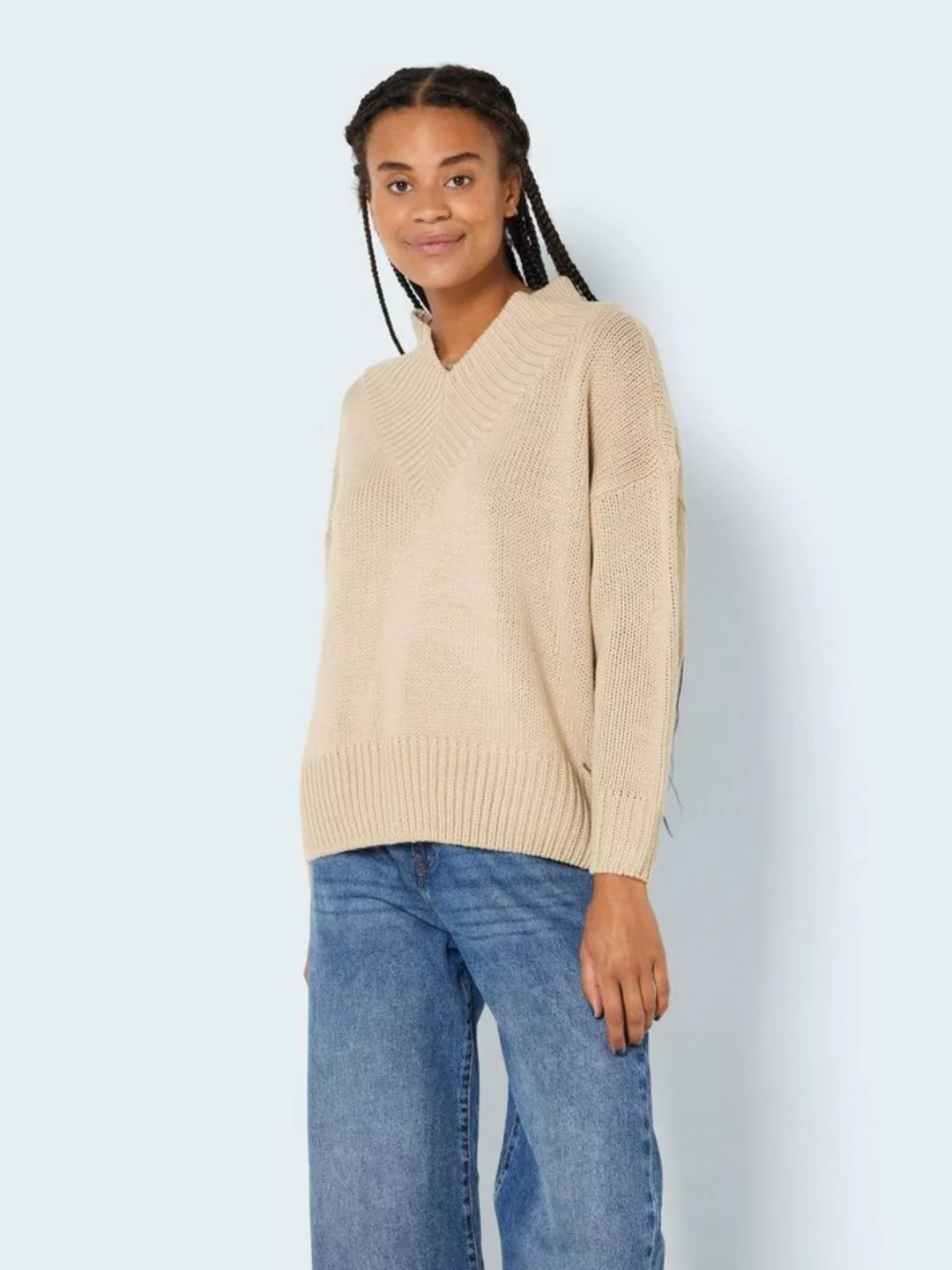 Noisy may Strickpullover Sand (1-tlg) Plain/ohne Details günstig online kaufen