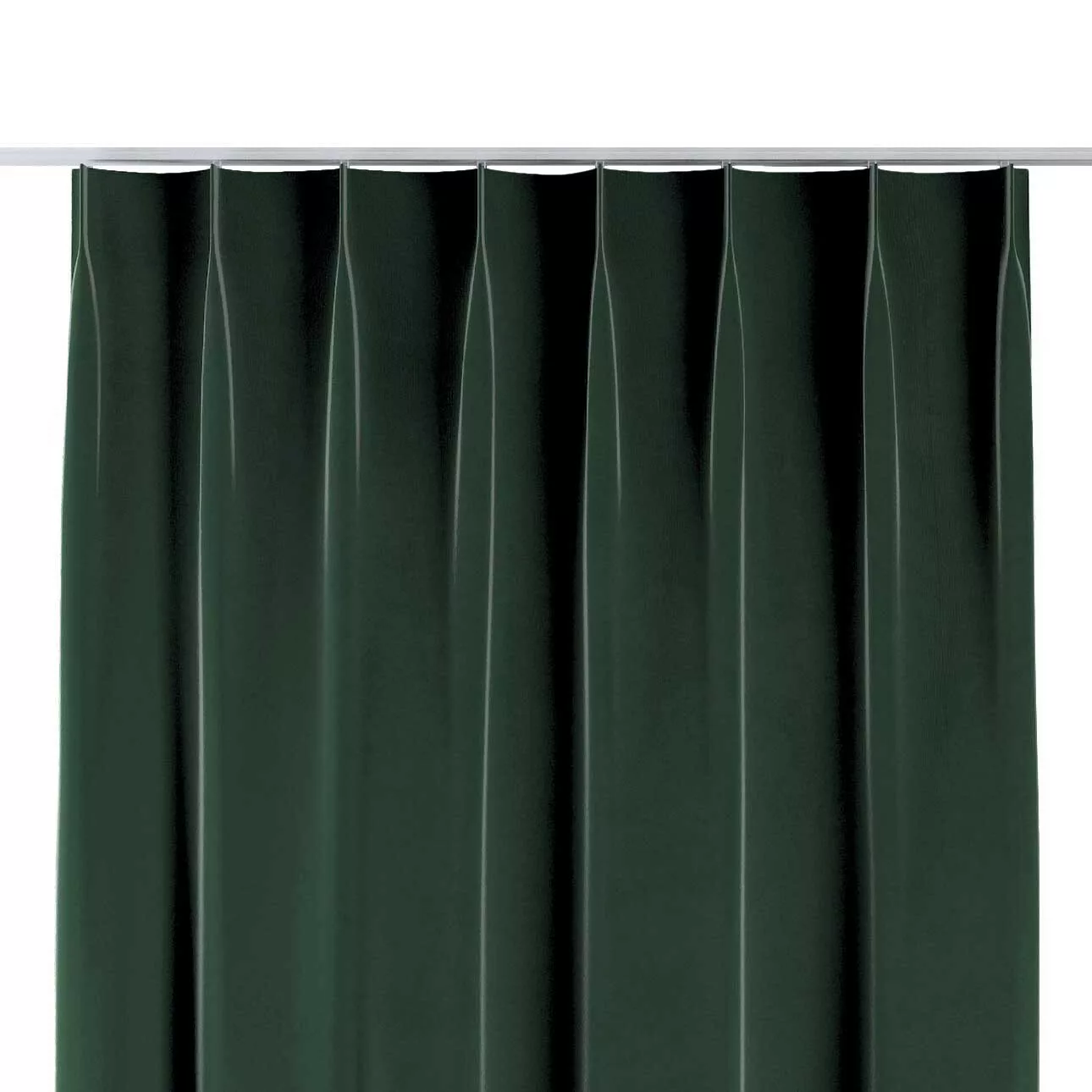 Vorhang mit flämischen 1-er Falten, moosgrün, Crema (180-63) günstig online kaufen