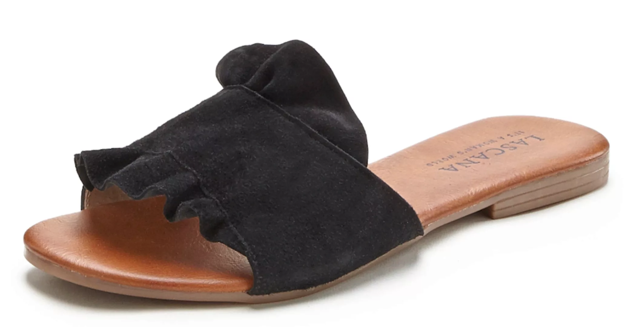 LASCANA Pantolette, Mule, Sandale, offener Schuh aus weichem Leder günstig online kaufen