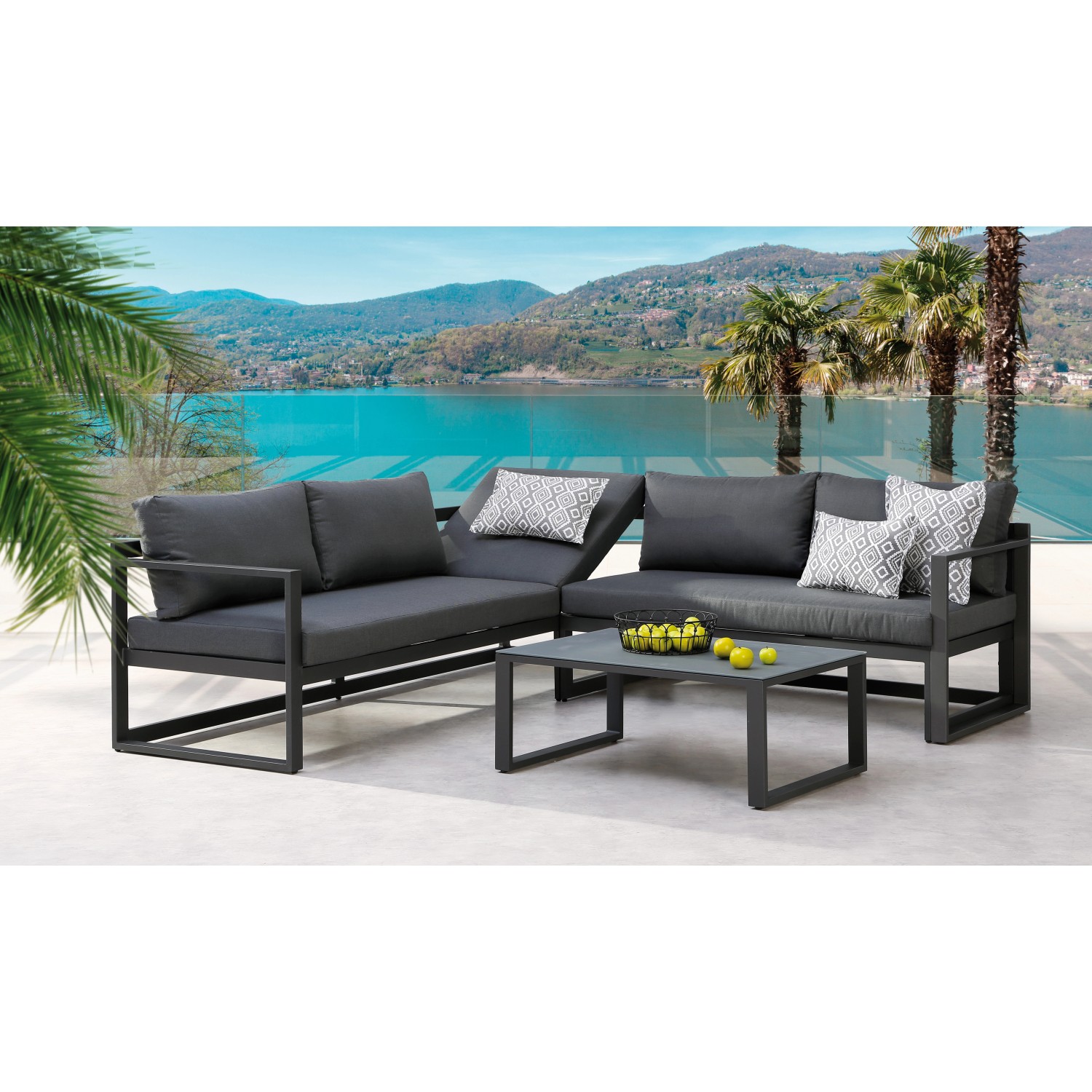 Best Loungeset "Rhodos", (Set, 15 tlg.), bestehend aus 2 Sitzbänken, 1 Tisc günstig online kaufen