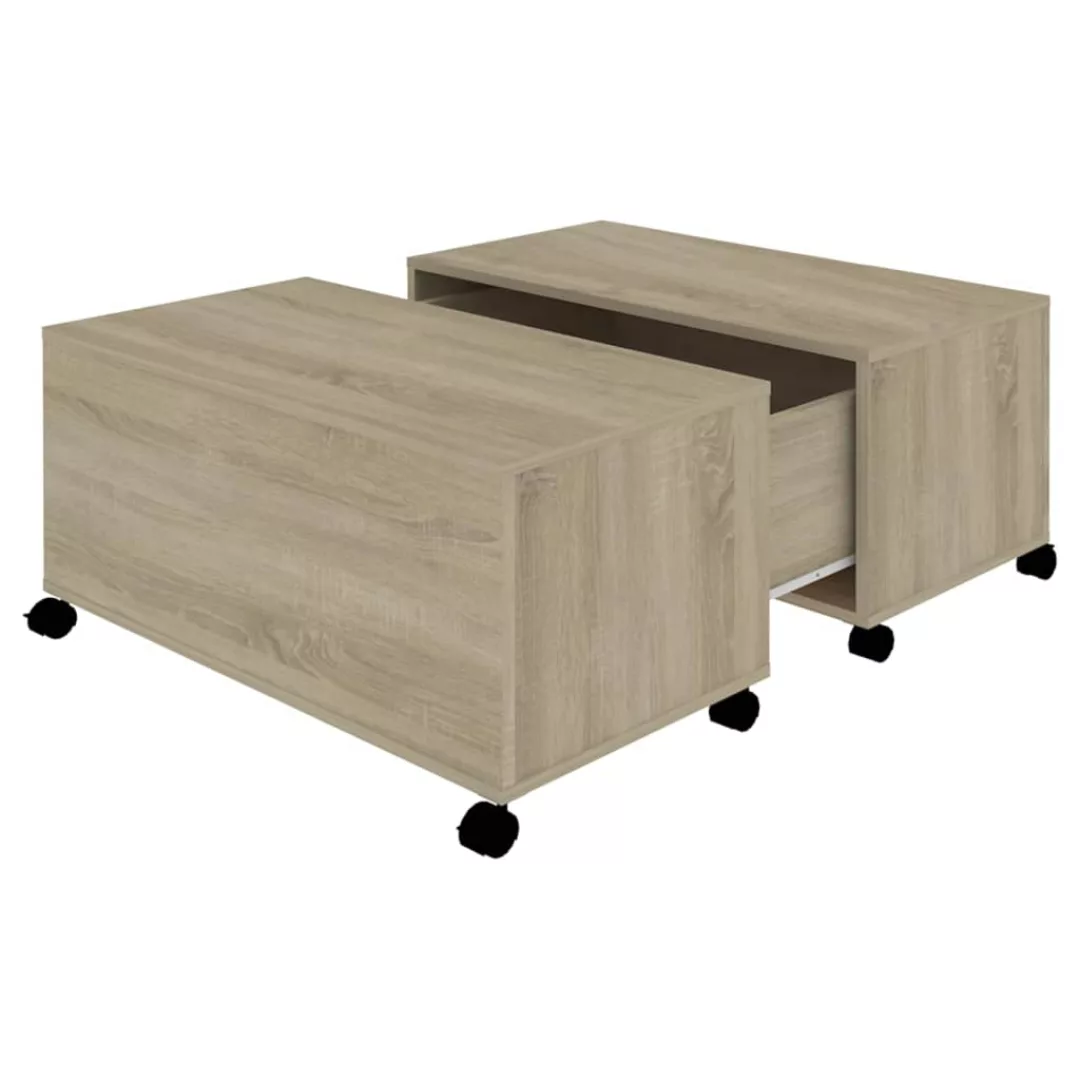 Couchtisch Sonoma-eiche 75x75x38 Cm Spanplatte günstig online kaufen