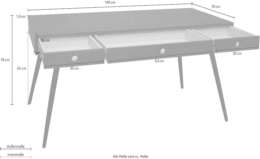 Mäusbacher Schreibtisch "Big System Office", Breite 140 cm günstig online kaufen