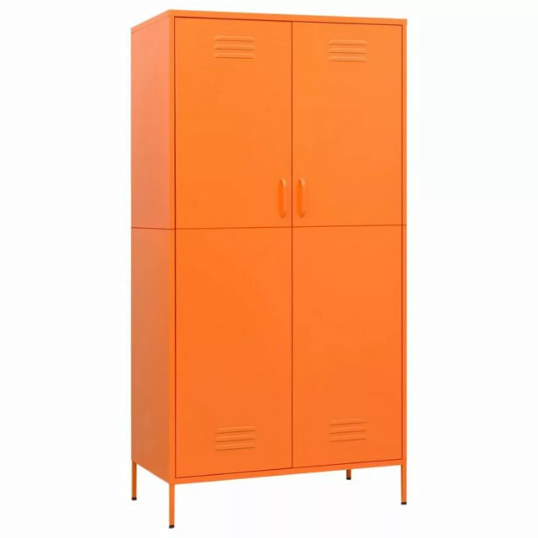 vidaXL Spind Kleiderschrank Spind Orange 90x50x180 cm Stahl günstig online kaufen