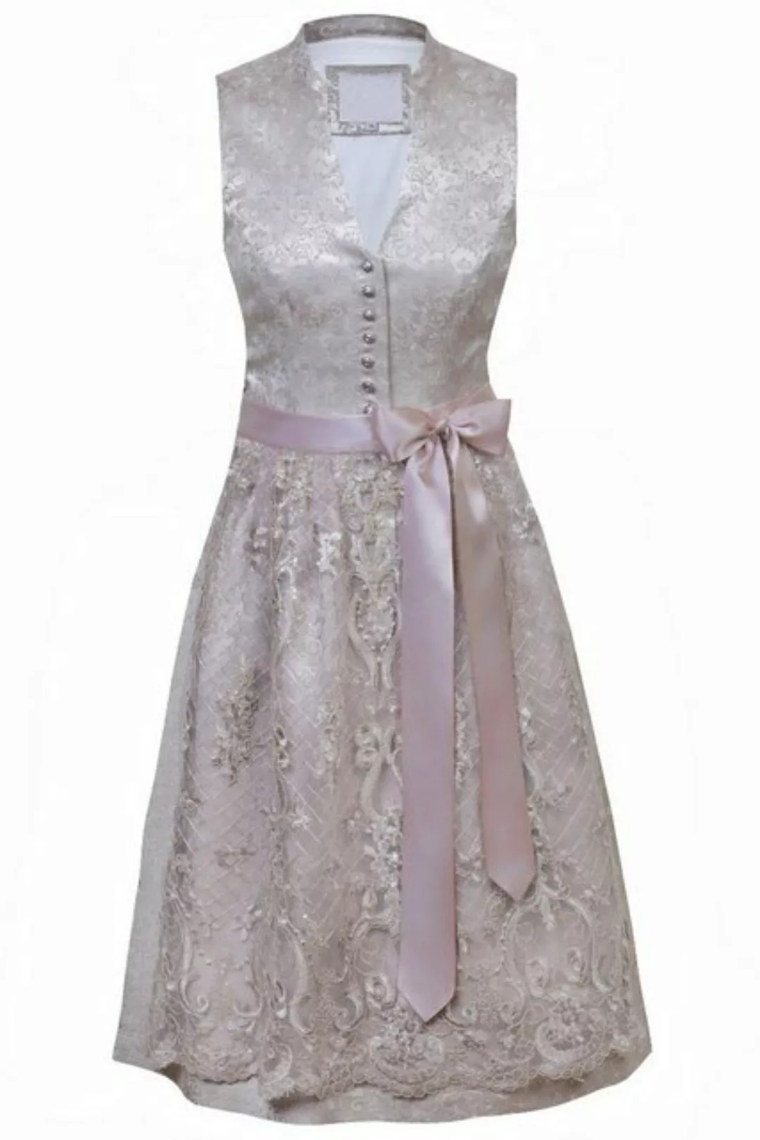 Alpenwahnsinn Dirndl Midi Dirndl 2tlg. - OPHIRA - champagner günstig online kaufen