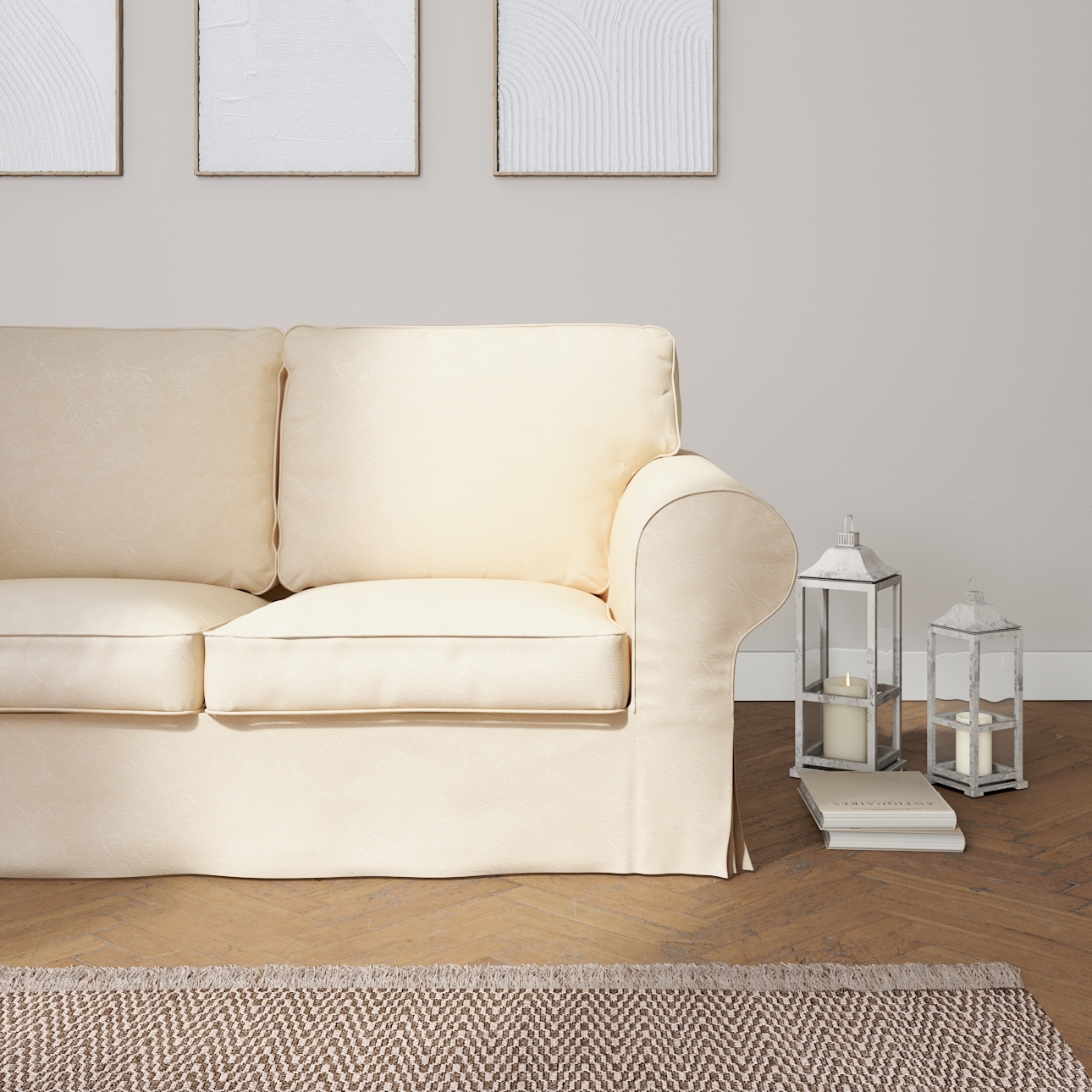 Bezug für Ektorp 2-Sitzer Sofa nicht ausklappbar, ecru, Sofabezug für  Ekto günstig online kaufen