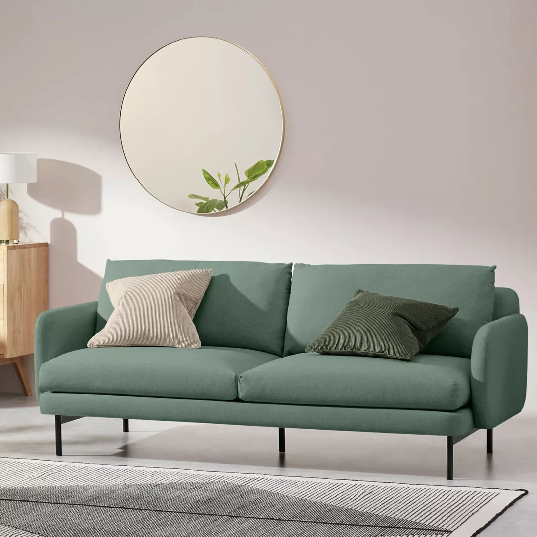 Miro 3-Sitzer Sofa, Zartgruen - MADE.com günstig online kaufen