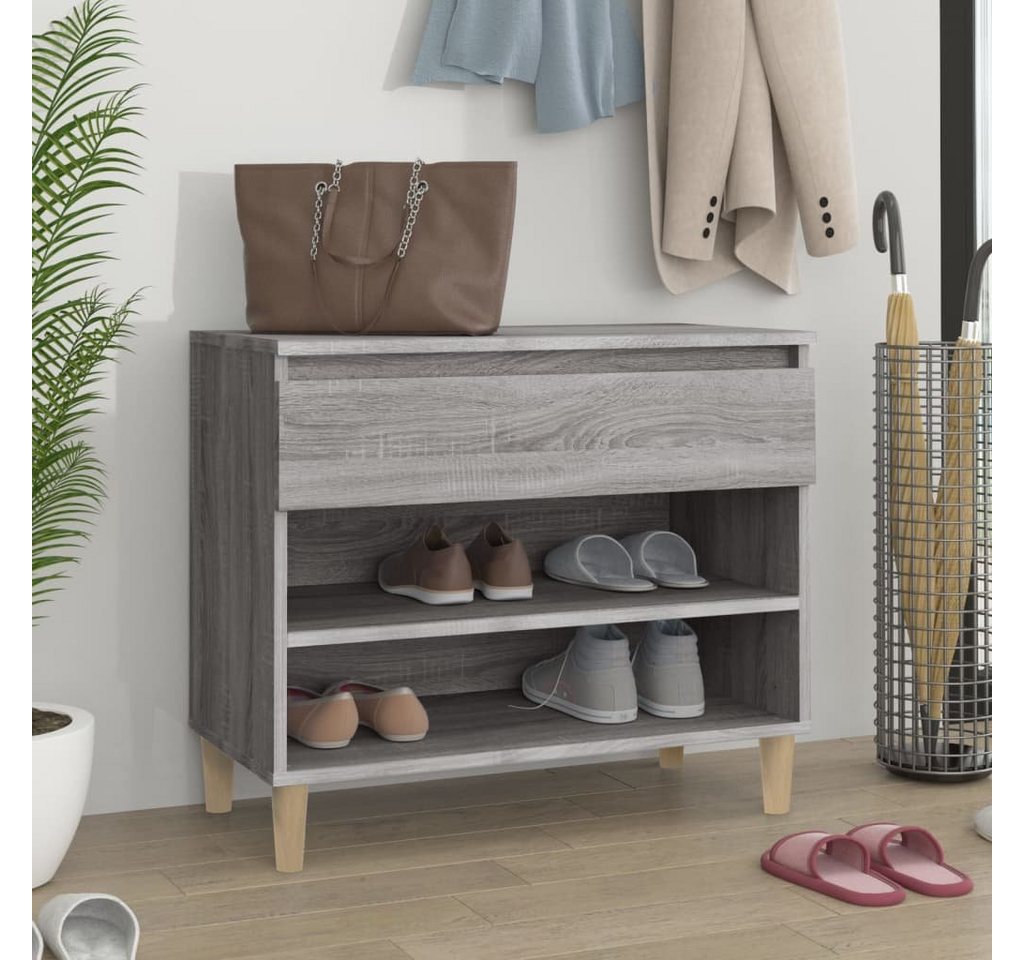 furnicato Schuhschrank Schuhregal Grau Sonoma 70x36x60 cm Holzwerkstoff günstig online kaufen