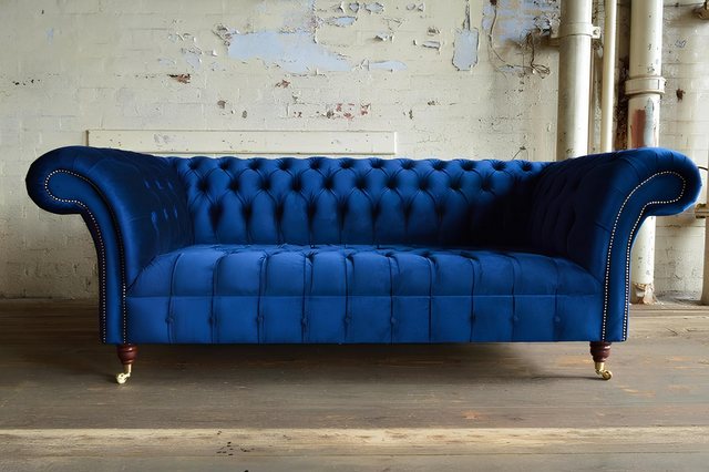 JVmoebel Chesterfield-Sofa Chesterfield Big Textil Design Wohnzimmer Couch günstig online kaufen