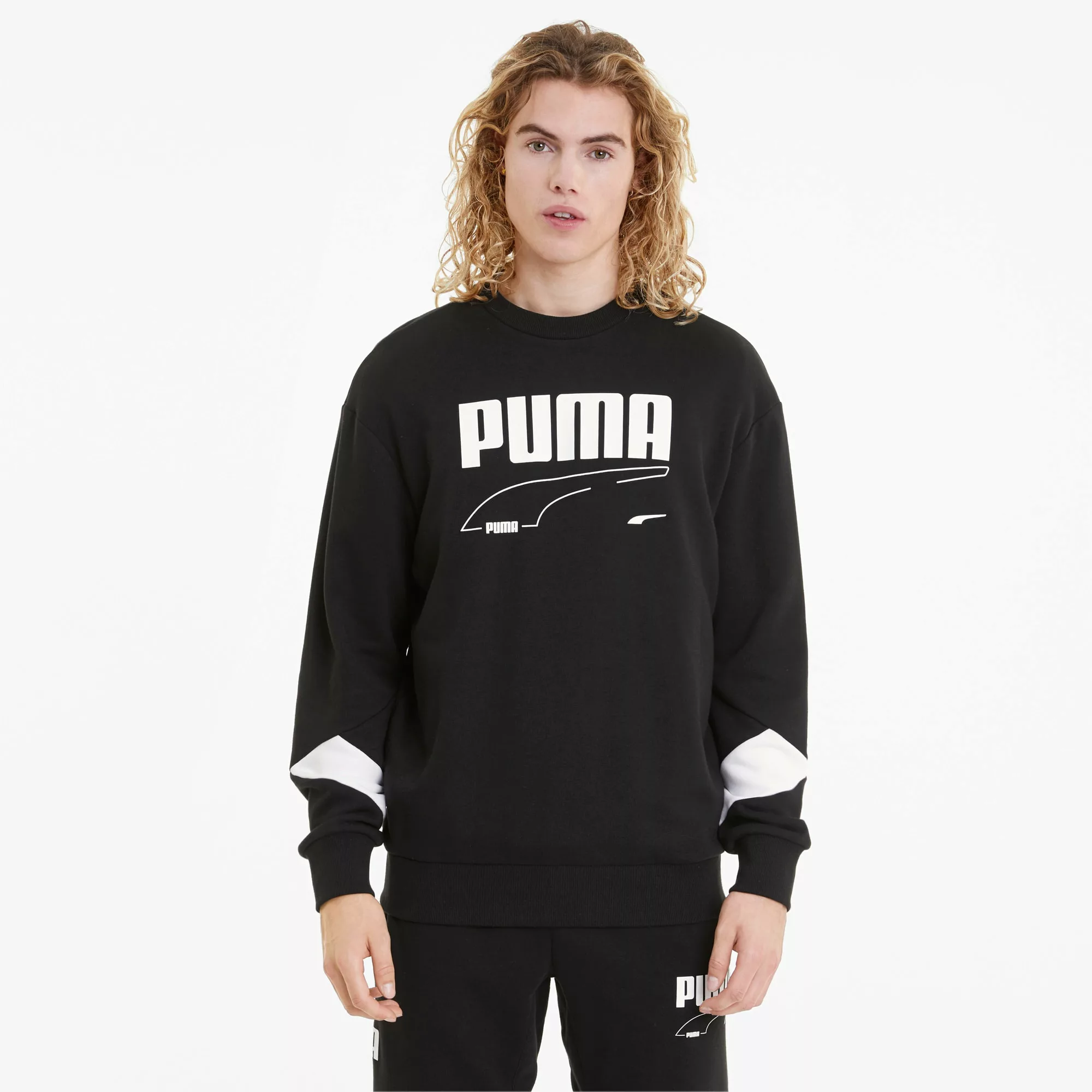 PUMA Rebel Herren Sweatshirt | Mit Aucun | Schwarz | Größe: XL günstig online kaufen