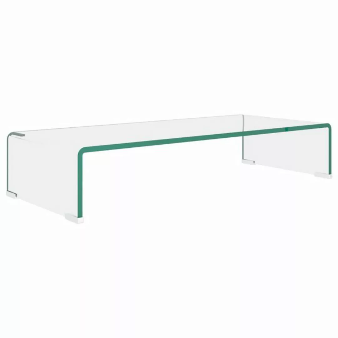 vidaXL TV-Schrank TV-Tisch Bildschirmerhöhung Glas Transparent 70x30x13 cm günstig online kaufen