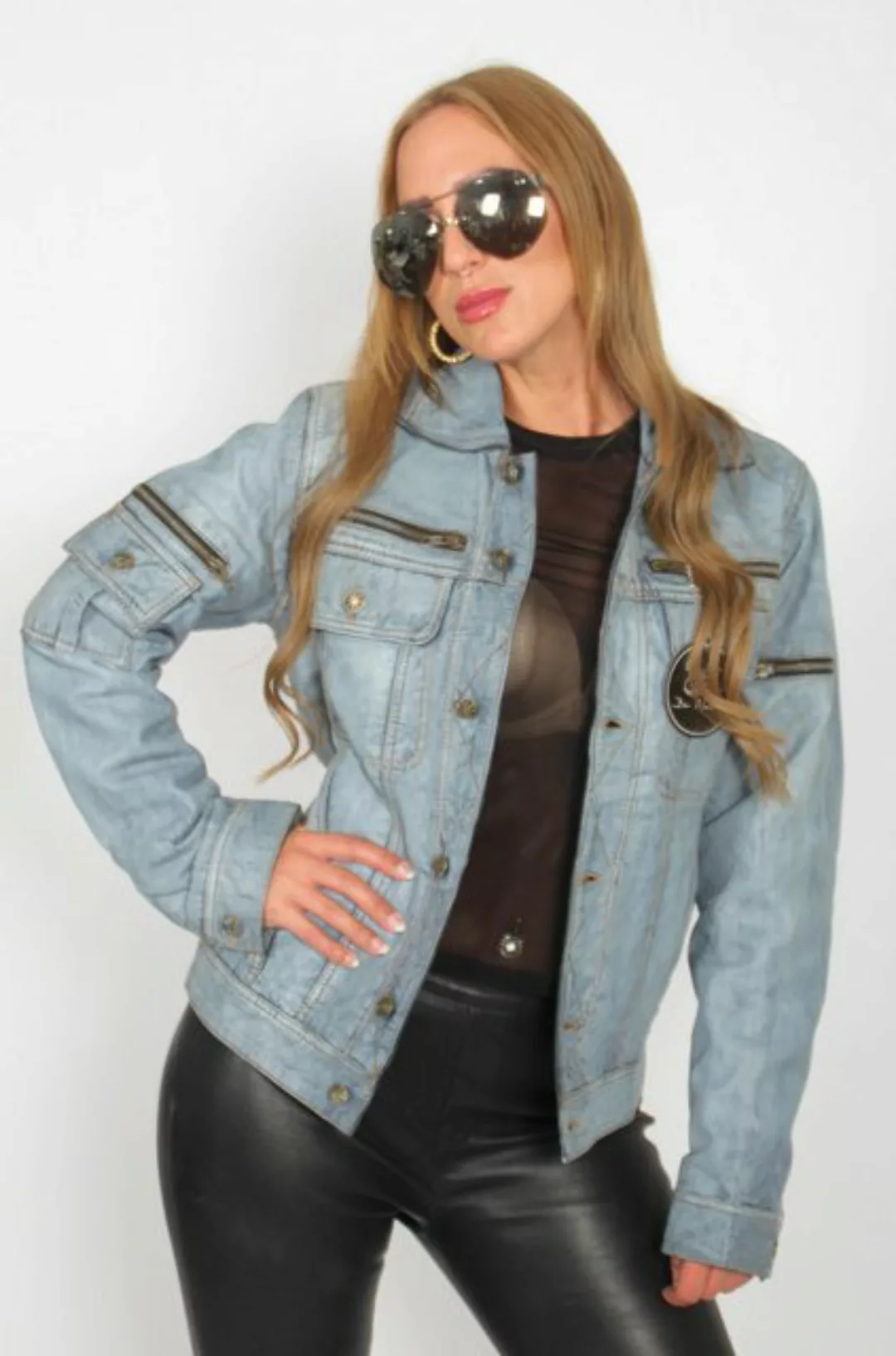 Be Noble Lederjacke Denver Vintage Damen Wunderschöne Used Look Lederjacke günstig online kaufen